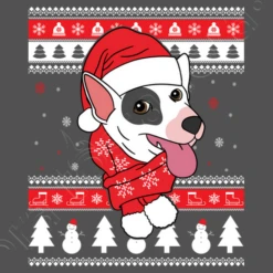 Anglais Bull Terrier Chien Ugly Noël -T-Shirt Soldes Boutique anglais bull terrier chien ugly nol i141385108389914138593d1083899w520b525252m1