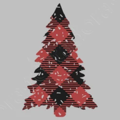 Arbre De Noël En Détresse à Carreaux De