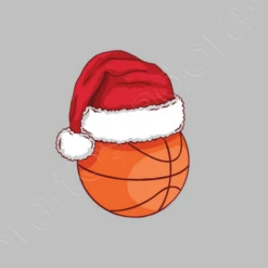 Basket-ball De Noël En Bonnet De Noel