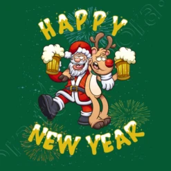 Bonne Année Père Noël Avec Rudolf -T-Shirt Soldes Boutique bonne annee pere nol avec rudolf i1413852063474141385104d2063474w520b055935m1