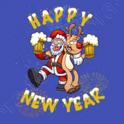 Bonne Année Père Noël Avec Rudolf -T-Shirt Soldes Boutique bonne annee pere nol avec rudolf i141385206347414138596d2063474w520b4250B4m1