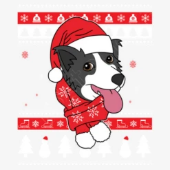 Border Collie Ugly Chien De Noël -T-Shirt Soldes Boutique border collie ugly chien de nol i141385108391214138586d1083912w520bf5f5f5m1