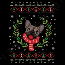Bouledogue Français Moche X Mas Noël -T-Shirt Soldes Boutique bouledogue francais moche x mas nol i14138519567681413851d1956768w520b000000m1