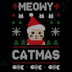 Chandail De Noël Laid Catmas Miaou