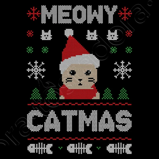 Chandail De Noël Laid Catmas Miaou 3 Chandail De Noël Laid Catmas Miaou