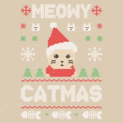 Chandail De Noël Laid Catmas Miaou