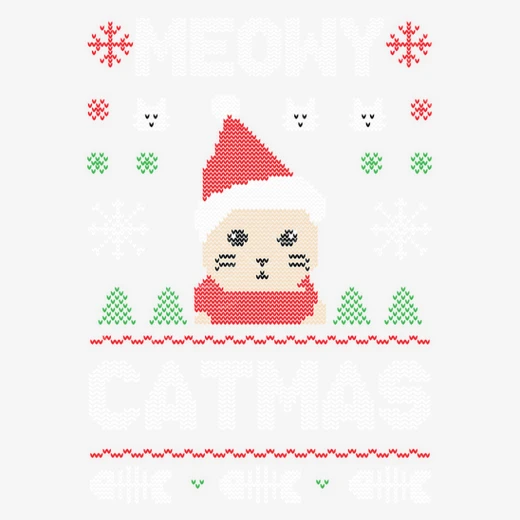 Chandail De Noël Laid Catmas Miaou 9 Chandail De Noël Laid Catmas Miaou – Image 7