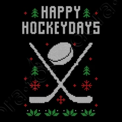 Chandail De Noël Laid Joyeux Hockeydays