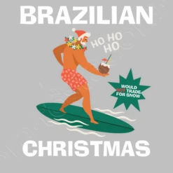 Conception De Père Noël Surfeur De Noël