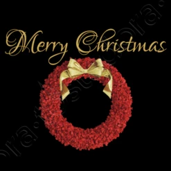 Couronne Rouge Joyeux Noël Doré Arc