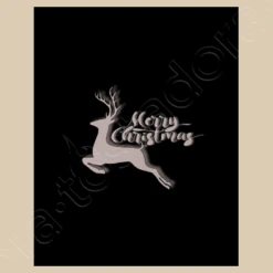 En Tissu Pour Noël - Cerf Sautant