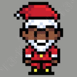 Figurine De Père Noël En Pixels -T-Shirt Soldes Boutique figurine de pere nol en pixels i141385201583614138545d2015836w520b989895m1
