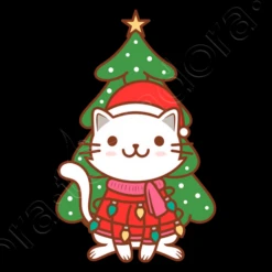 Illustration Mignonne De Chat De Noël