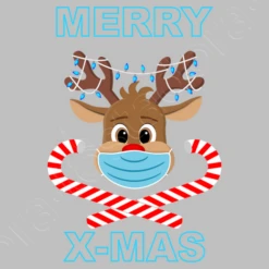 Joyeux Noël Rudolph Bleu