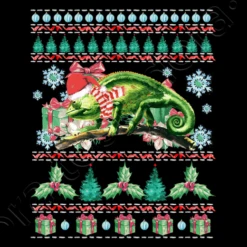 Mascotte Caméléon Ugly Noël