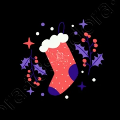 Motif Abstrait De Noël Avec Chaussette -T-Shirt Soldes Boutique motif abstrait de nol avec chaussette i14138518835521413851d1883552w520b000000m1