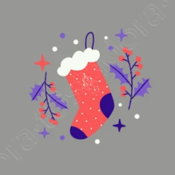 Motif Abstrait De Noël Avec Chaussette -T-Shirt Soldes Boutique motif abstrait de nol avec chaussette i141385188355214138545d1883552w520b989895m1