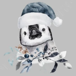 Noël Bébé Pingouin Aquarelle Animal