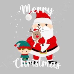 Père Noël Elfi Et Mini Rudolph