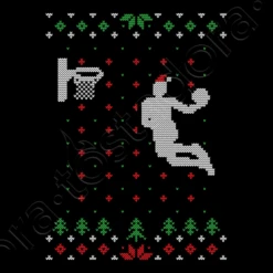 Pull De Noël Moche De Basket-ball