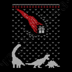 Pull De Noël Moche Dino Astéroïde