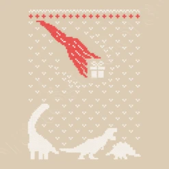 Pull De Noël Moche Dino Astéroïde