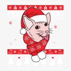Sphinx Chat Ugly Noël -T-Shirt Soldes Boutique sphinx chat ugly nol i141385108386414138586d1083864w520bf5f5f5m1