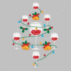 Verre à Vin Arbre De Noël Drôle De Noël